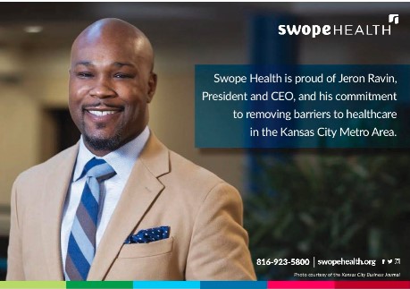 Swope Health’s Jeron Ravin, J.D., named to 2021’s cohort of “40 Under Forty”