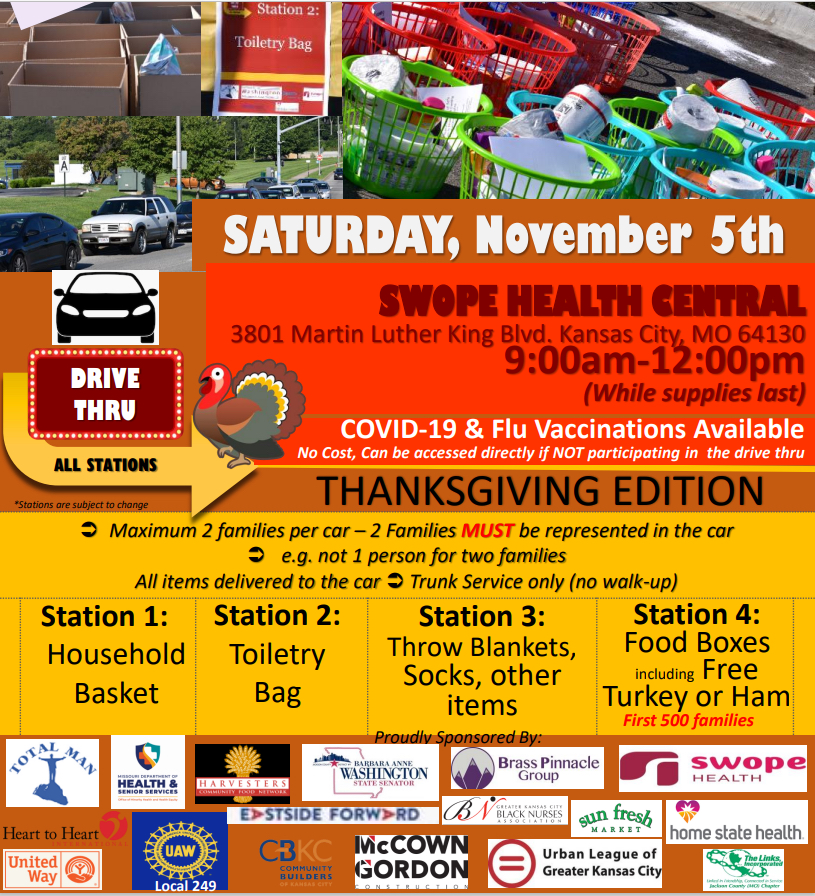 Food, family essentials giveaway - Saturday Nov. 5