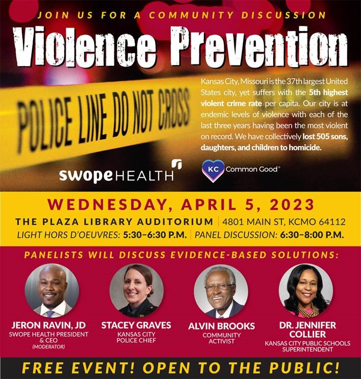 Join us Town Hall on Violence Prevention Swope Health